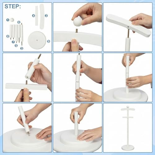 Bucherry Baby Clothes Display Stand Wooden Baby Shower Clothes Rack, White - Image 6