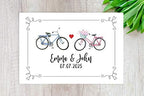 Andaz Press Custom Personalized Disposable Paper Placemats, 12 x 18 Inch, Set of 25, Couple Vintage Bicycle, Tableware, Dining, Tabletop, Table Setting for Wedding, Bridal Shower - Image 2