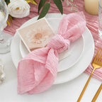 50 Pack Cheesecloth Napkins 20"x20" Blush Pink Gauze Boho Napkins - Image 2