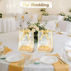 Aliceset 24 Pcs Clear Plastic Gift Bag with Handles,Gold Foil - Image 6