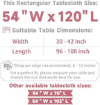 Thick Pink Tablecloth, Water & Wrinkle Resistant, 54x120 Inch - Image 4