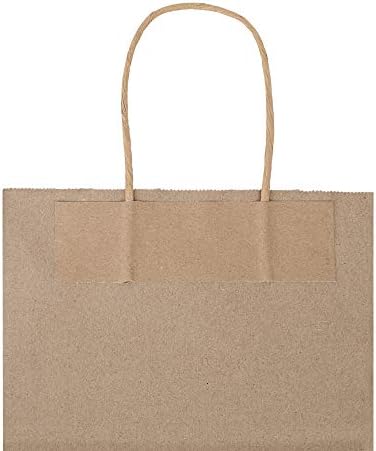 bagmad 100 Pack Medium 8x4.75x10 Inch Black Kraft Paper Bags with Handles Bulk, Gift Bags, Craft Grocery Shopping Retail Party Favors Wedding Business Sacks (Black, 100pcs) - Image 5