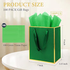 Addblu 100 Pack Bulk Luxury Gift Bags with Handles & 100 Tissue Papers - Image 2