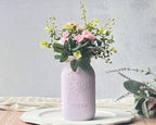 Lavender Bridal Shower Decorations | Set of 5 Table Centerpieces | Quart 32 oz Painted Mason Jars | Baby Shower Centerpiece Table Decorations | Engagement Party Decor (5 Lavender w/Greenery/Pink) - Image 6