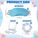 Retrowavy 72pcs Mini Suitcase Party Favors Box, Girls Trip Gift with Mini Luggage Box, Compact Mirror, Scrunchie, Keychain, Makeup Sponge, Eye Mask(each 12) for Travel Wedding Bachelorette Party(Blue) - Image 3
