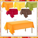 Jinei 40 Pcs Fall Plastic Tablecloth Thanksgiving Disposable Table Cover - Image 2