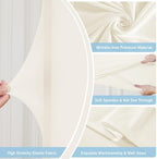 6.6FT x 6.6FT Ivory Square Backdrop Arch Cover Double-Sided Spandex Arch Covers Fitted Wedding Arch Stand Cover Stretchy Backdrop for Balloon Arches Birthday Baby Shower Party Banquet Decorations - Image 4