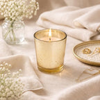 Hosley Set of 24 Gold Mercury Filled Glass Votive Candles. Ideal Gift for Weddings, Bridal Showers, Parties, Home Decor, and Special Events - Image 4