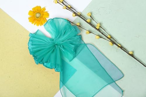 Pack of 75 Organza Chair Sashes for Wedding & Event Décor – Emerald Green - Image 5