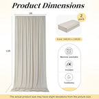 12ft x 10ft Wrinkle Free Beige Backdrop Curtains for Parties, Silky Photo Backdrop Drapes 12FT Long Back Drop Cloth for Wedding Birthday Photography Background Decor - Image 5