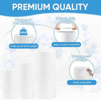 SaitiMade Set of 3 - White Cylinder Stands, Round PVC Pedestal Stands - Image 3