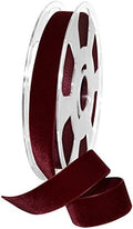 Morex Ribbon Nylon, 7/8 inch by 11 Yards, Merlot, Item 01225/10-614 Nylvalour Velvet Ribbon, 7/8" x 11 yd, by MorexRibbon