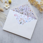 50PCS A7 Ivory Envelopes with Wildflower Floral Envelopes Liner - Image 3
