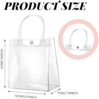 Saintrygo 50 Pcs Clear Gift Bags with Handles, 5.9 x 6.3 x 2.8 Inches - Image 2