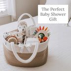 Natemia Baby Diaper Caddy Organizer - Baby Shower Basket for Gifts - Nursery Storage for Diapers, Wipes, Breast Pump - Portable Organizer and Gift Bag - Newborn Essentials - Image 6