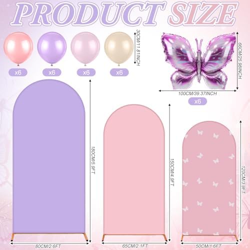 Foilswirl 34 Pcs Butterfly Party Decor, Butterfly Arch Backdrop Cover - Image 3