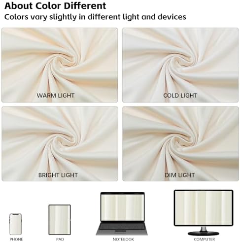30x10ft Wrinkle Free Ivory Backdrop Curtain for Parties Soft Fabric Drapes Wedding Ivory Curtain Backdrop for Birthday Party Decorations Background for Photography 5x10ft,6 Panels - Image 7