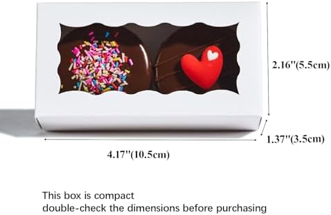 JCXGRVC small treat boxes 100pcs - white candy box with window - Image 2