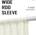 gogoparti 50ft x 12ft Ivory Wrinkle-Free Backdrop Curtain for Wedding Parties, Thick Polyester 10 Panels 5x12ft for Wedding Birthday Baby Shower Halloween Photography Party Background - Image 4