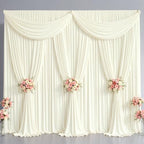 50x10FT Backdrop Curtains with Rod Pockets - Wrinkle Free Photo Stage Backdrop 10 Panels Curtains Drapes for Photography Wedding Party Baby Shower Decorations (Beige) by Unknown