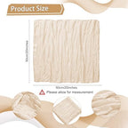LZY 30 Pack Gauze Cheesecloth Napkins 20x20 Inch Dinner Cloth Napkins, Soft Boho Table Napkins Rustic Wrinkled Cheese Cloth Napkins Bulk for Wedding Party Baby Shower Event Decor (Ivory) - Image 2