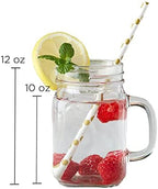 Kate Aspen 36PCS 12 oz. Large Glass Jars with Lids and Handles, Mason Jars Mugs, Wide Mouth Drinking Glass and DIY Favor Decor for Wedding, Bridal Shower, Baby Shower Party - Image 4