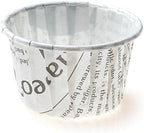 Restaurantware 2 oz Round Paper Newsprint Medium Baking Cup, 200 Pack - Image 2