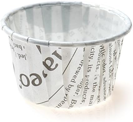 Restaurantware 2 oz Round Paper Newsprint Medium Baking Cup, 200 Pack - Image 2
