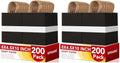 XPCARE Black Paper Bags with Handles, 200Pcs 8x4.5x10In Kraft Paper Bag (Pack of 2) by XPCARE