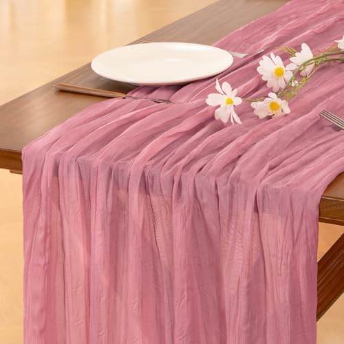 Cheesecloth Table Runner Fall Boho Wedding Birthday Party Home Decor by Socomi