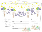 Pack of 30, Boy/Girl Baby Shower Party Collection, Baby Shower Invitation Cards, Fill in the Blank Invites WIth Envelopes, Giraffe Theme Party Supplies - Image 6