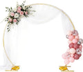 EMART Round Backdrop Stand 8FT Gold Balloon Arch Stand Metal Circle Arch by EMART