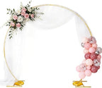 EMART Round Backdrop Stand 8FT Gold Balloon Arch Stand Metal Circle Arch by EMART