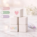 Nolia Baby Shower Blocks Decorating Game – 48 White Wooden Cubes to Decorate, Storage Box, 12 Acrylic Markers & Instruction Sign - Image 6