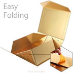 PACKHOME 6 Gold Gift Boxes 9x6.5x3.8in with Magnetic Lids - Image 5