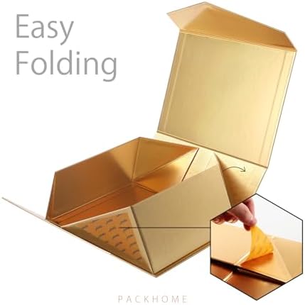 PACKHOME 6 Gold Gift Boxes 9x6.5x3.8in with Magnetic Lids - Image 5