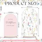 Mindsoft 2 Pcs Wildflower Arch Cover Backdrop, Pink - Image 2