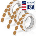 Perco Kraft Brown Perforated Round Circle Dot Sticker 1-Inch Labels — 3 Rolls, 3,000 Stickers - Natural Rustic Labels for Handmade Products, Pricing & Packaging - Made in USA by Perco