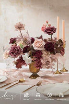 Ling's moment Artificial Pink Flowers Combo, Cinnamon Rose & Cream, Deluxe - Image 2