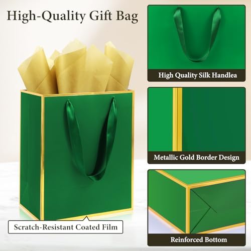 Addblu 28 Pack Bulk Luxury Gift Bags with Handles & 28 Tissue Papers - Image 3