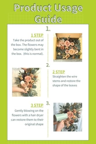 Muhanjia Wedding Sign Faux Flower Swag (Pack of 2) for Ceremony Party Reception Entrance Floral Decor Wall Easel Stand for Wedding Poster Welcome Sign (Terracotta) - Image 6