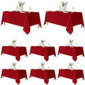 Fitable 8 Pack Red Tablecloths 70x120 Inch for 6-8 Ft Rectangle Tables by Fitable