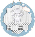 Elephant - Hospital Room - Personalized Door Sign - Gray Polka Dot - Gift for Baby Shower by Little+Man+Cave+No+Girls+Allowed+%28Except+Mommy%21%29