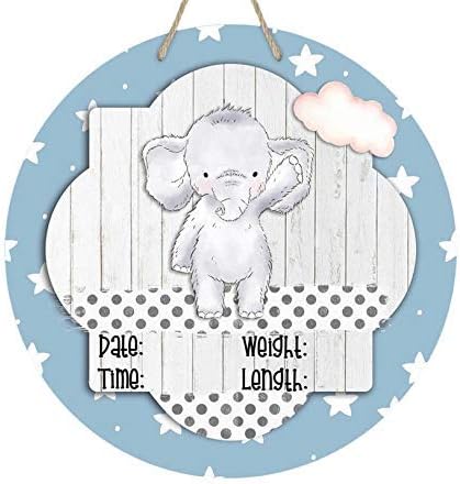 Elephant - Hospital Room - Personalized Door Sign - Gray Polka Dot - Gift for Baby Shower by Little+Man+Cave+No+Girls+Allowed+%28Except+Mommy%21%29