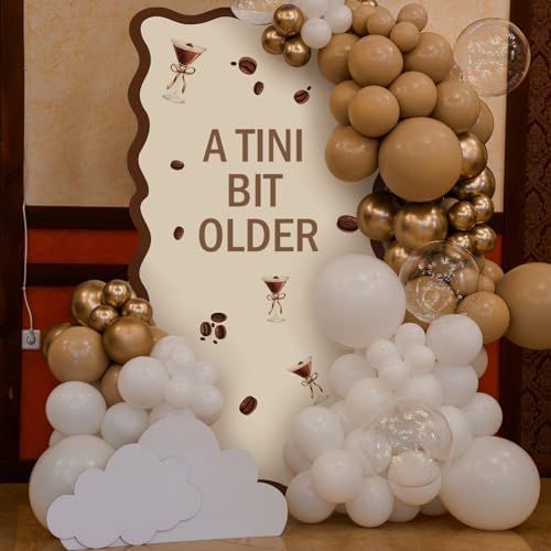 Leinuosen 6ft Espresso Martini Birthday Cardboard a Tini Bit Older Party Cardboard Cutouts Birthday Party Cutout Stand Decor for a Baby is Brewing Baby Bridal Shower Supplies - Image 2