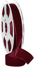 Morex Ribbon Nylvalour Velvet Ribbon, Nylon, 7/8 inches by 11 Yards, Wine, Item 01225/10-424, 7/8" by 11 yd, by MorexRibbon