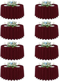 sancua Round Tablecloth 90 Inch Fit 30-72 Inch Tables, 8 Pack Burgundy by sancua