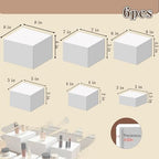 6PCS white Acrylic Buffet Display Risers 3in to 8in - Image 2