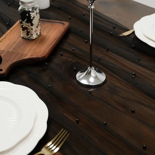 Set Of 6 Pearl Table Runner 10ft, 29 X 120 Inch Black Table Cloth Pearl Sheer Tulle Table Cover For Wedding Party Baby Shower Birthday Home Decor - Image 4