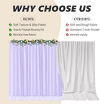 20ft x 10ft Lilac Backdrop Curtains, Wrinkle-Free Sheer Chiffon Fabric Photo Backdrop Drapes for Wedding Arch Party Ceremony Stage Photography Decorations - Image 7